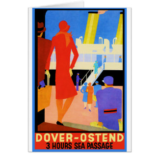 Cartão Poster das viagens vintage: Dôvar Ostende