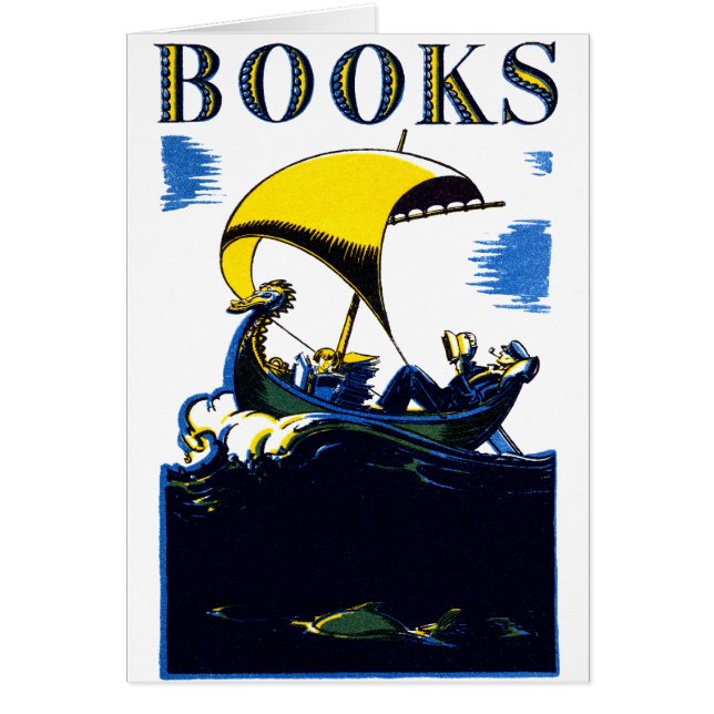 Cartão Poster de 1930 livros (Frente)