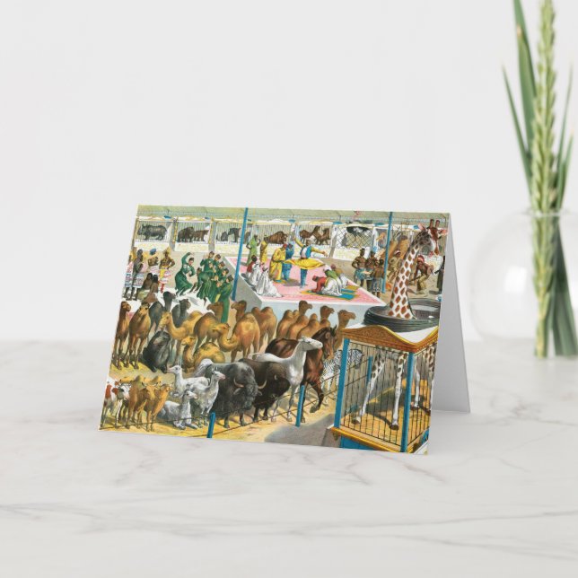 Cartão Poster de Circo De Pessoas De Diferentes Nacionali (Frente)