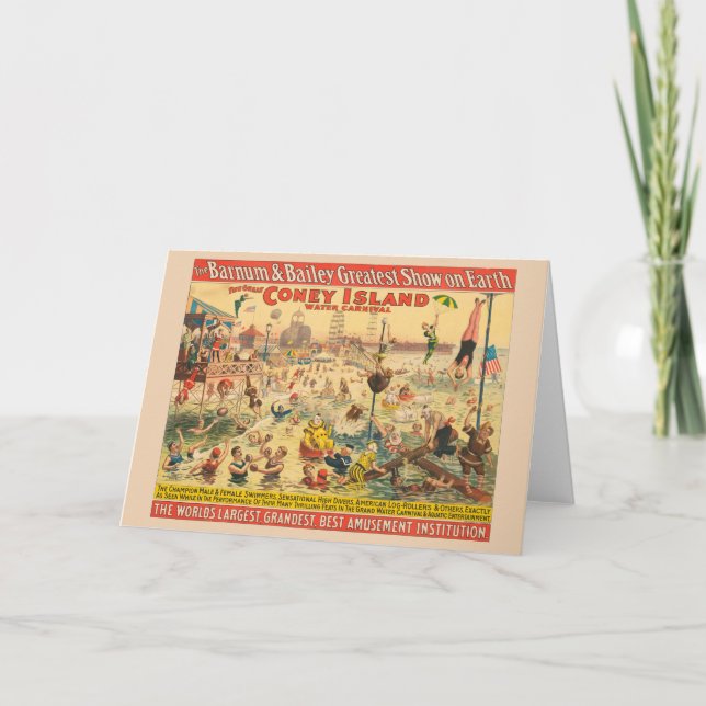 Cartão Poster de Circo De Pessoas Em Figurinos (Frente)