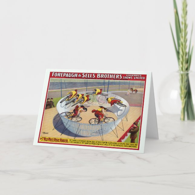 Cartão Poster de Circo Dos Sete Gaynells A Caminhar (Frente)