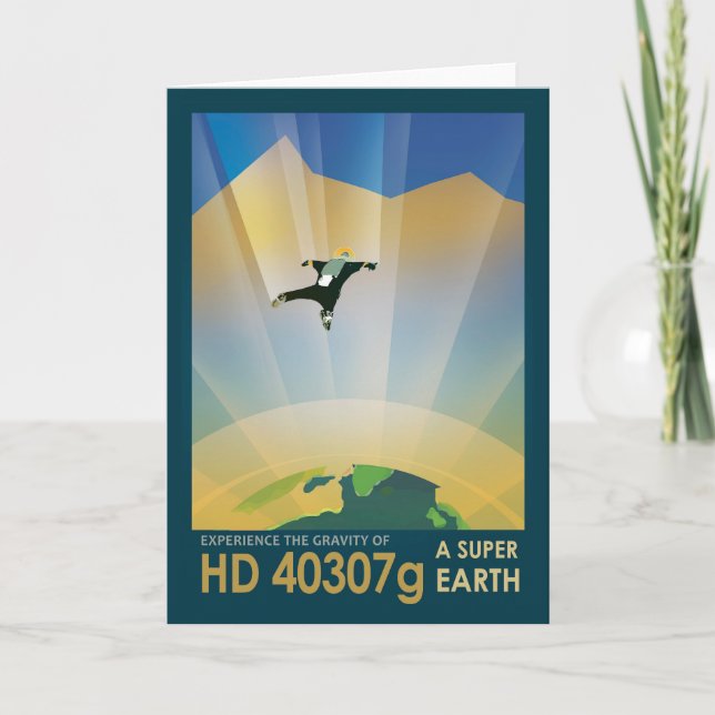 Cartão Poster De Espaço Retroativo - A Gravidade De Uma S (Frente)