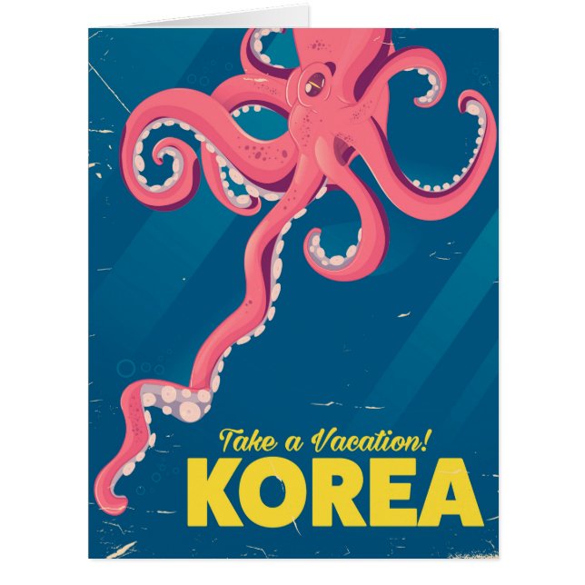 Cartão Poster de férias da Coreia (Frente)