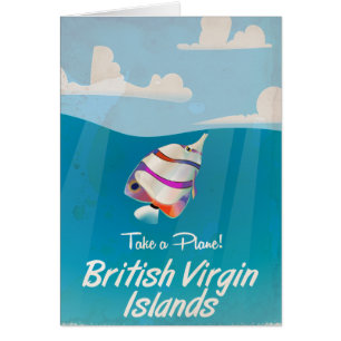 Cartão Poster de férias das Ilhas Virgens Britânicas