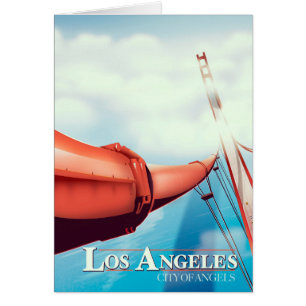 Cartão poster de férias de Los Angeles.