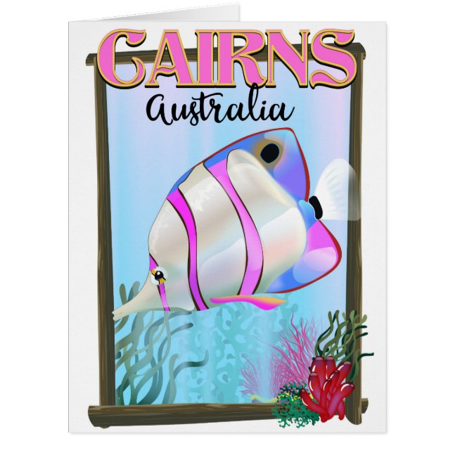 Cartão Poster de Férias do Cairns na Austrália (Frente)