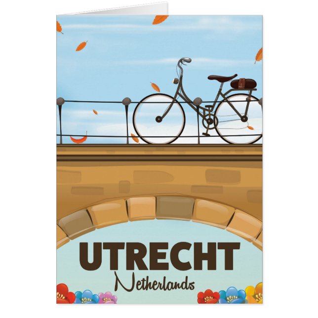 Cartão Poster de férias dos Países Baixos Utrecht. (Frente)