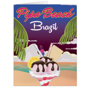Cartão Poster de Férias Pipa Beach Brazil