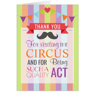 Cartão Poster de Festa de aniversário de Circus de Vinta