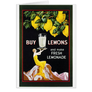 Cartão poster de limonada de 1920 Vintage Grocery 1920 Re