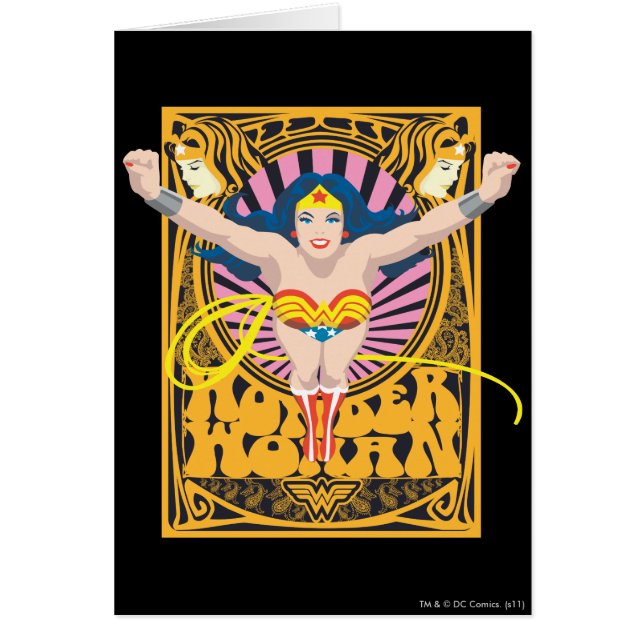 Cartão Poster de Mulher Maravilha (Frente)