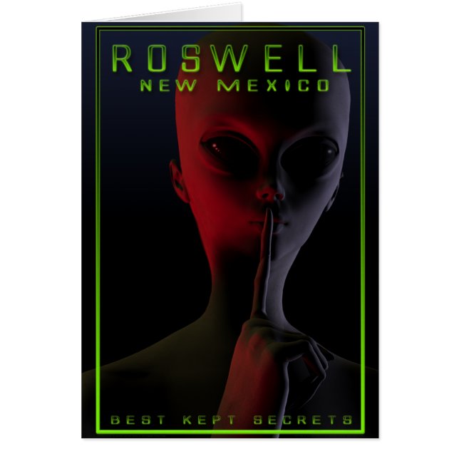 Cartão Poster de viagens 2 de Roswell (Frente)