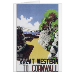 Cartão Poster de viagens antiquado Great Western