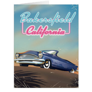 Cartão Poster de viagens Bakersfield California
