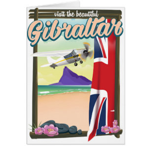 Cartão Poster de viagens bonito de Gibraltar