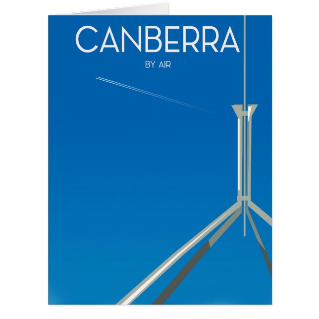 Cartão Poster de viagens Canberra Austrália (Frente)