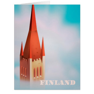 Cartão poster de viagens da igreja da Finlândia