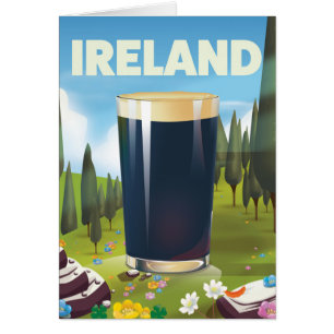 Cartão Poster de viagens da pinta de Ireland