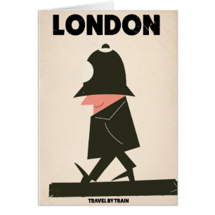 Cartão poster de viagens da Polícia de Vintage London