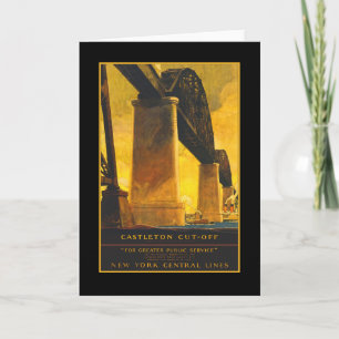 Cartão Poster de viagens da Ponte Castleton Cutoff em Car