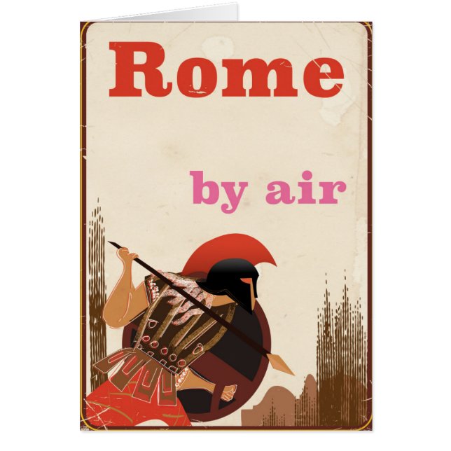 Cartão Poster de viagens de ar do Gladiator de Roma (Frente)