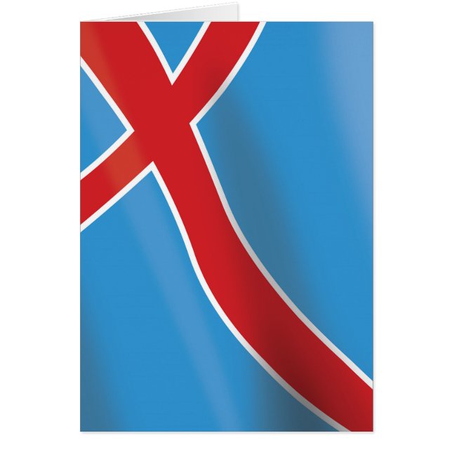 Cartão Poster de viagens de bandeira da Noruega (Frente)