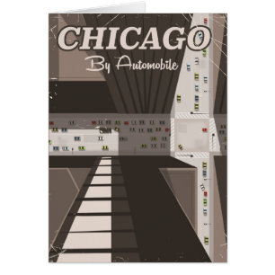 Cartão poster de viagens de Chicago City