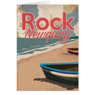 Cartão Poster de viagens de locomotivas do Newquay Vintag