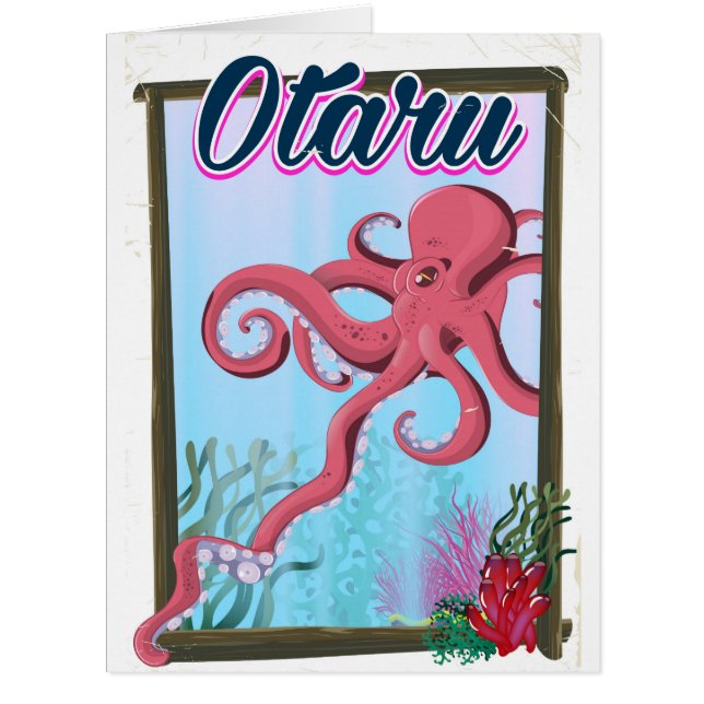 Cartão Poster de viagens de Lulas Otaru Japão (Frente)
