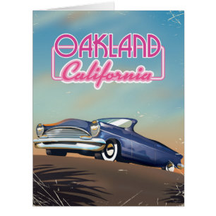 Cartão Poster de viagens de Oakland California