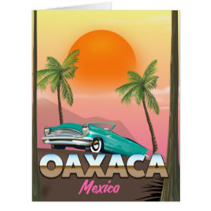 Cartão Poster de viagens de Oaxaca México