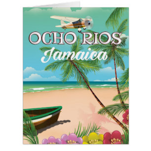 Cartão Poster de viagens de Ocho Rios Jamaica