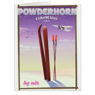 Cartão Poster de viagens de Powderhorn Colorado