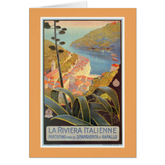 Cartão Poster de viagens de Riviera do italiano de