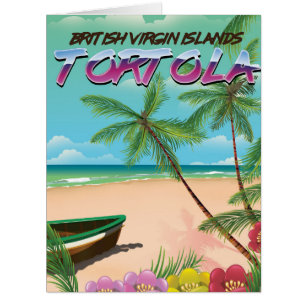Cartão Poster de viagens de Tortola British Virgin