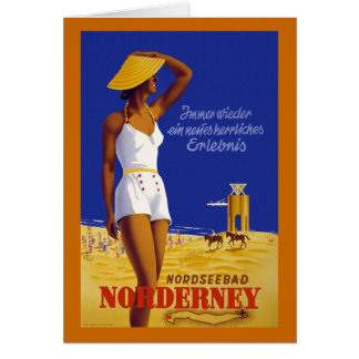 Cartão Poster de viagens do alemão do vintage de