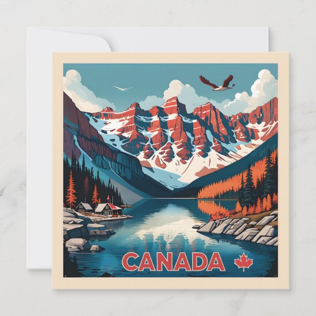 Cartão Poster de viagens do Canadá (Frente)