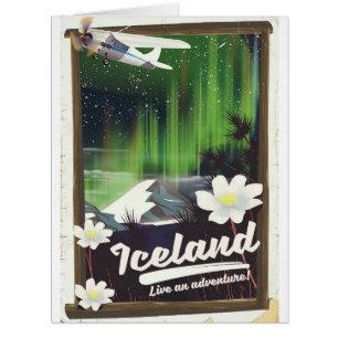 Cartão Poster de viagens do estilo do vintage da paisagem