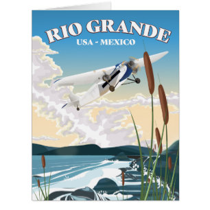 Cartão Poster de viagens do Rio Grande EUA México