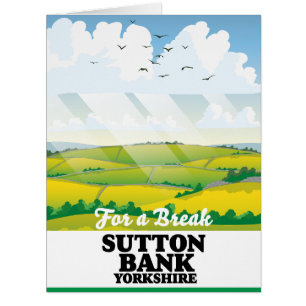 Cartão Poster de viagens do Sutton Bank yorkshire