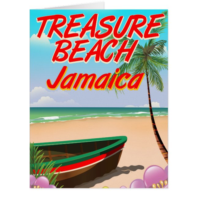 Cartão Poster de viagens do tesouro na Jamaica (Frente)