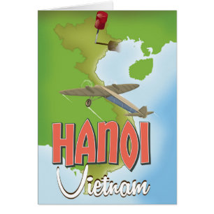 Cartão Poster de viagens do Vietnã de Hanói
