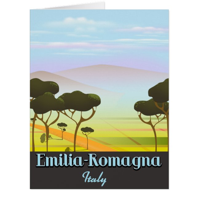 Cartão Poster de viagens Emilia-Romagna Itália (Frente)