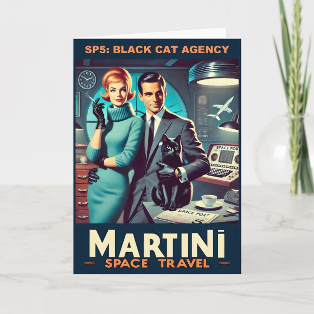 Cartão Poster de viagens Espacial Martini SP5: Agência de (Frente)