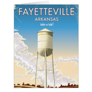 Cartão Poster de viagens Fayetteville Arkansas