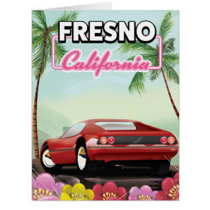 Cartão poster de viagens Fresno California