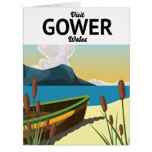 Cartão Poster de viagens Gower Wales