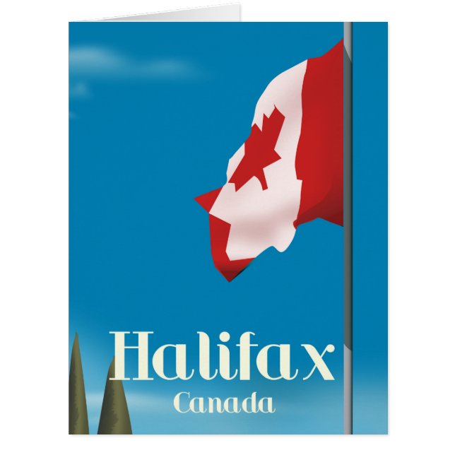 Cartão Poster de viagens Halifax Canadá (Frente)