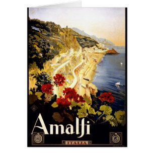 Cartão Poster de viagens italiano Amalfi 1910 - 1920