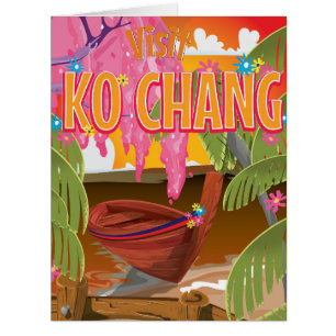 Cartão Poster de viagens Ko Chang Tailândia